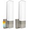 Luxrite 14 Inch Square Modern LED Wall Sconce Brushed Nickel 5CCT 2700K-5000K 16W 1000LM Dimmable ETL, 2PK LR32167-2PK - alternate 1